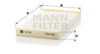 Filtru, aer habitaclu (CU15001 MANN-FILTER) NISSAN