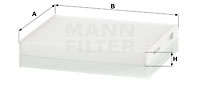 Filtru, aer habitaclu (CU17001 MANN-FILTER) NISSAN,SUZUKI