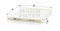 Filtru, aer habitaclu (CU1912 MANN-FILTER) TOYOTA