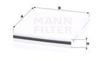 Filtru, aer habitaclu (CU22003 MANN-FILTER) INFINI...