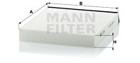Filtru, aer habitaclu (CU2240 MANN-FILTER) RENAULT