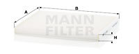 Filtru, aer habitaclu (CU2243 MANN-FILTER) ABARTH,ALFA ROMEO,Citroen,FIAT,OPEL,PEUGEOT,VAUXHALL