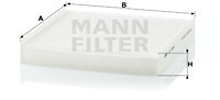 Filtru, aer habitaclu (CU2245 MANN-FILTER) Citroen,PEUGEOT