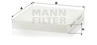 Filtru, aer habitaclu (CU2253 MANN-FILTER) HONDA,MG,ROVER