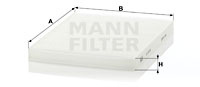 Filtru, aer habitaclu (CU23010 MANN-FILTER) HYUNDAI,KIA