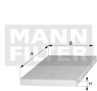 Filtru, aer habitaclu (CU2339 MANN-FILTER)
