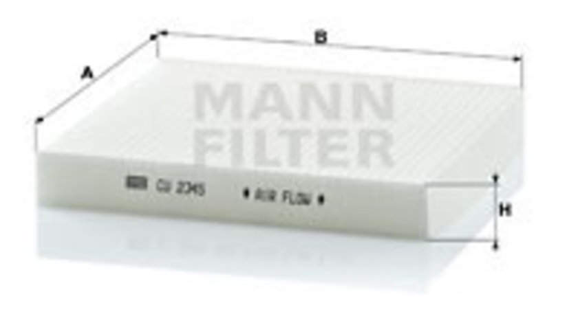 Filtru, aer habitaclu (CU2345 MANN-FILTER) ISUZU,LEXUS,NISSAN