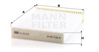 Filtru, aer habitaclu (CU25012 MANN-FILTER) DACIA,NISSAN,RENAULT