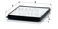 Filtru, aer habitaclu (CU2516 MANN-FILTER) NISSAN