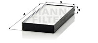 Filtru, aer habitaclu (CU25212 MANN-FILTER) KIA,TAGAZ