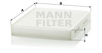 Filtru, aer habitaclu (CU2559 MANN-FILTER) FORD,FORD AUSTRALIA