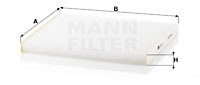 Filtru, aer habitaclu (CU26017 MANN-FILTER) HYUNDAI,KIA