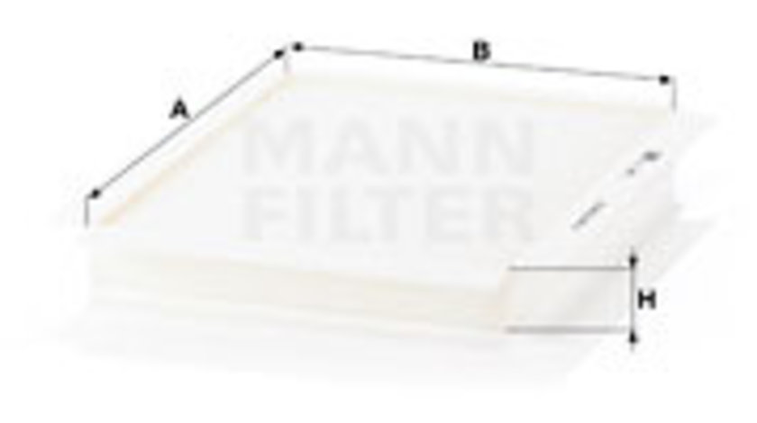 Filtru, aer habitaclu (CU2622 MANN-FILTER) CHEVROLET,DAEWOO,HOLDEN,OPEL,VAUXHALL