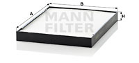 Filtru, aer habitaclu (CU2634 MANN-FILTER) HYUNDAI