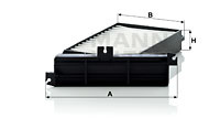 Filtru, aer habitaclu (CU2709 MANN-FILTER) MITSUBISHI