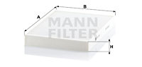 Filtru, aer habitaclu (CU3037 MANN-FILTER) AUDI,SEAT