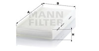 Filtru, aer habitaclu (CU3847 MANN-FILTER) Citroen,FIAT,PEUGEOT,TOYOTA