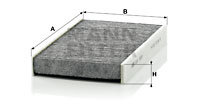 Filtru, aer habitaclu (CUK1629 MANN-FILTER) NISSAN,RENAULT