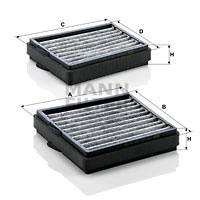 Filtru, aer habitaclu (CUK200002 MANN-FILTER) MERCEDES-BENZ