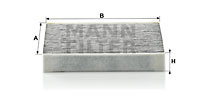 Filtru, aer habitaclu (CUK2030 MANN-FILTER) JAGUAR