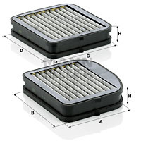 Filtru, aer habitaclu (CUK220002 MANN-FILTER) MAYBACH,MERCEDES-BENZ