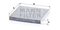 Filtru, aer habitaclu (CUK22021 MANN-FILTER) RENAULT,SMART