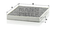 Filtru, aer habitaclu (CUK2227 MANN-FILTER) CHRYSLER,DODGE,FIAT,JEEP,LANCIA