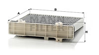 Filtru, aer habitaclu (CUK2230 MANN-FILTER) MITSUBISHI