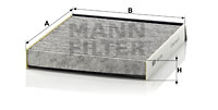 Filtru, aer habitaclu (CUK2240 MANN-FILTER) RENAULT