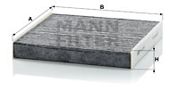 Filtru, aer habitaclu (CUK2245 MANN-FILTER) Citroen,PEUGEOT