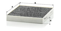 Filtru, aer habitaclu (CUK2252 MANN-FILTER) INFINITI,NISSAN