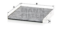 Filtru, aer habitaclu (CUK2336 MANN-FILTER) HYUNDAI,KIA