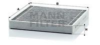 Filtru, aer habitaclu (CUK2339 MANN-FILTER) ALPINA,BMW