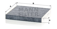 Filtru, aer habitaclu (CUK2362 MANN-FILTER) HYUNDAI,KIA