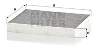 Filtru, aer habitaclu (CUK24024 MANN-FILTER) HYUNDAI,KIA