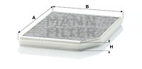 Filtru, aer habitaclu (CUK2525 MANN-FILTER) RENAULT