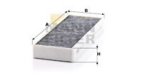 Filtru, aer habitaclu (CUK260142 MANN-FILTER) DS,OPEL,PEUGEOT,VAUXHALL