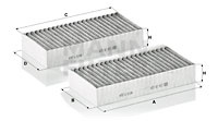 Filtru, aer habitaclu (CUK260282 MANN-FILTER) MERCEDES-BENZ