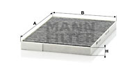 Filtru, aer habitaclu (CUK2620 MANN-FILTER) RENAULT