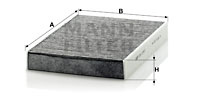 Filtru, aer habitaclu (CUK2743 MANN-FILTER) PEUGEOT