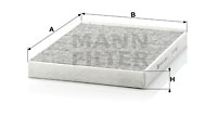 Filtru, aer habitaclu (CUK2842 MANN-FILTER) AUDI,PORSCHE,VW