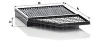 Filtru, aer habitaclu (CUK320111 MANN-FILTER) KAMAZ,MERCEDES-BENZ,SISU