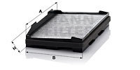 Filtru, aer habitaclu (CUK3220 MANN-FILTER) SAAB