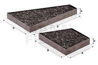 Filtru, aer habitaclu (CUK350002 MANN-FILTER) VW