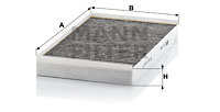 Filtru, aer habitaclu (CUK3540 MANN-FILTER) MERCEDES-BENZ