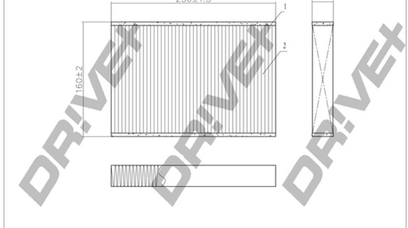 Filtru, aer habitaclu (DP1110120012 DRIVE) NISSAN,RENAULT