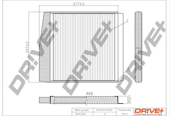 Filtru, aer habitaclu (DP1110120030 DRIVE) VOLVO