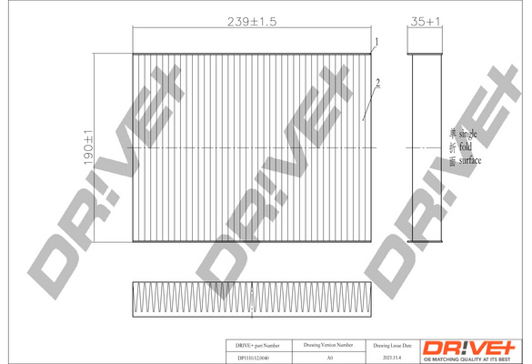 Filtru, aer habitaclu (DP1110120040 DRIVE) FORD