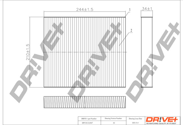 Filtru, aer habitaclu (DP1110120047 DRIVE) FORD