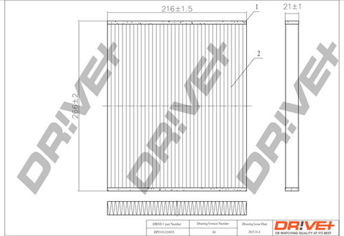 Filtru, aer habitaclu (DP1110120055 DRIVE) ABARTH,ALFA ROMEO,Citroen,FIAT,OPEL,PEUGEOT,VAUXHALL